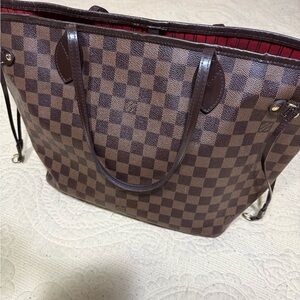 Authentic louis vuitton Neverfull Demir Ebene MM Brown tote